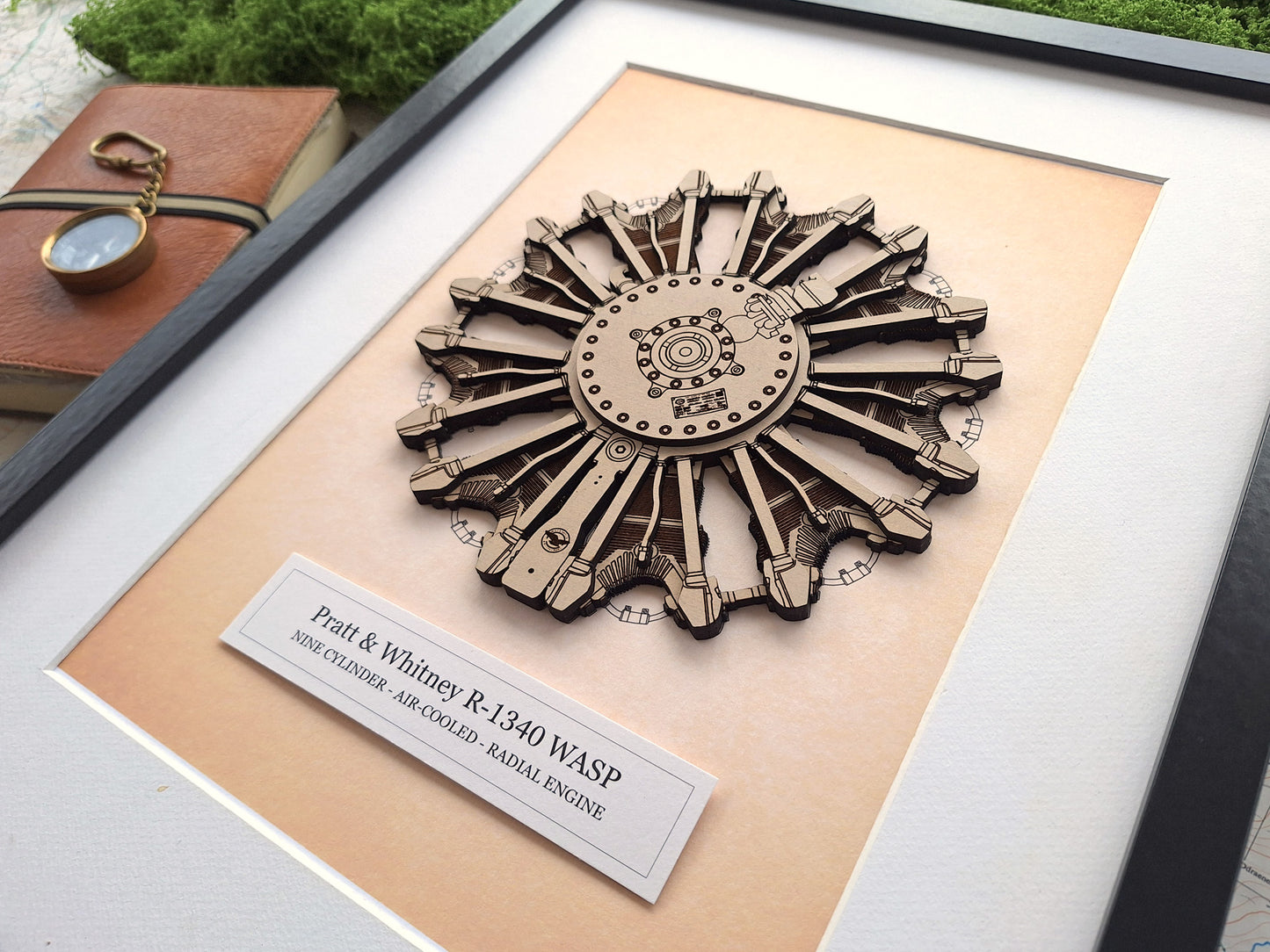 Pratt & Whitney R-1340 Wasp Radial Engine Aviation Art