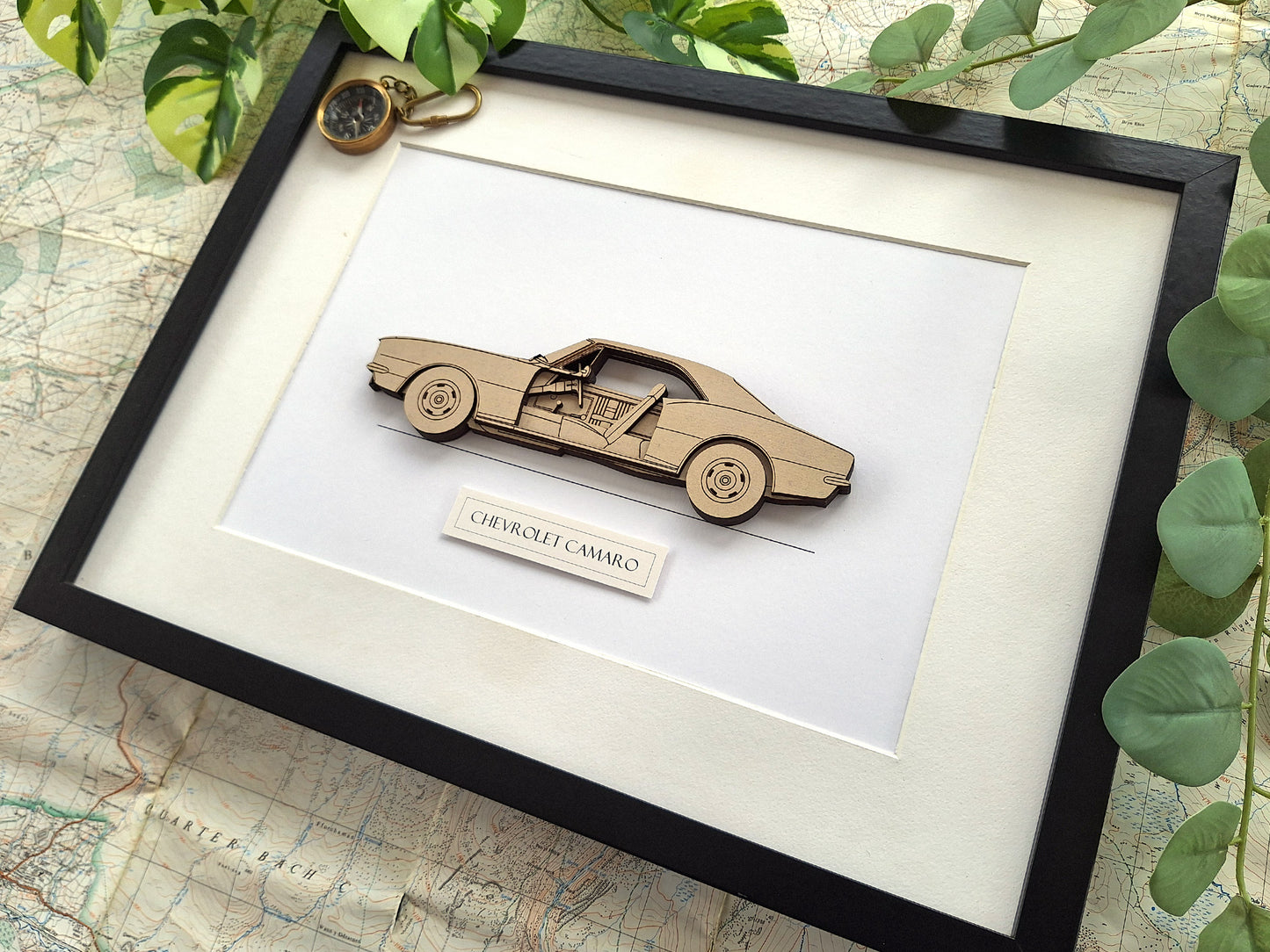 1967 Chevrolet Camaro blueprint art