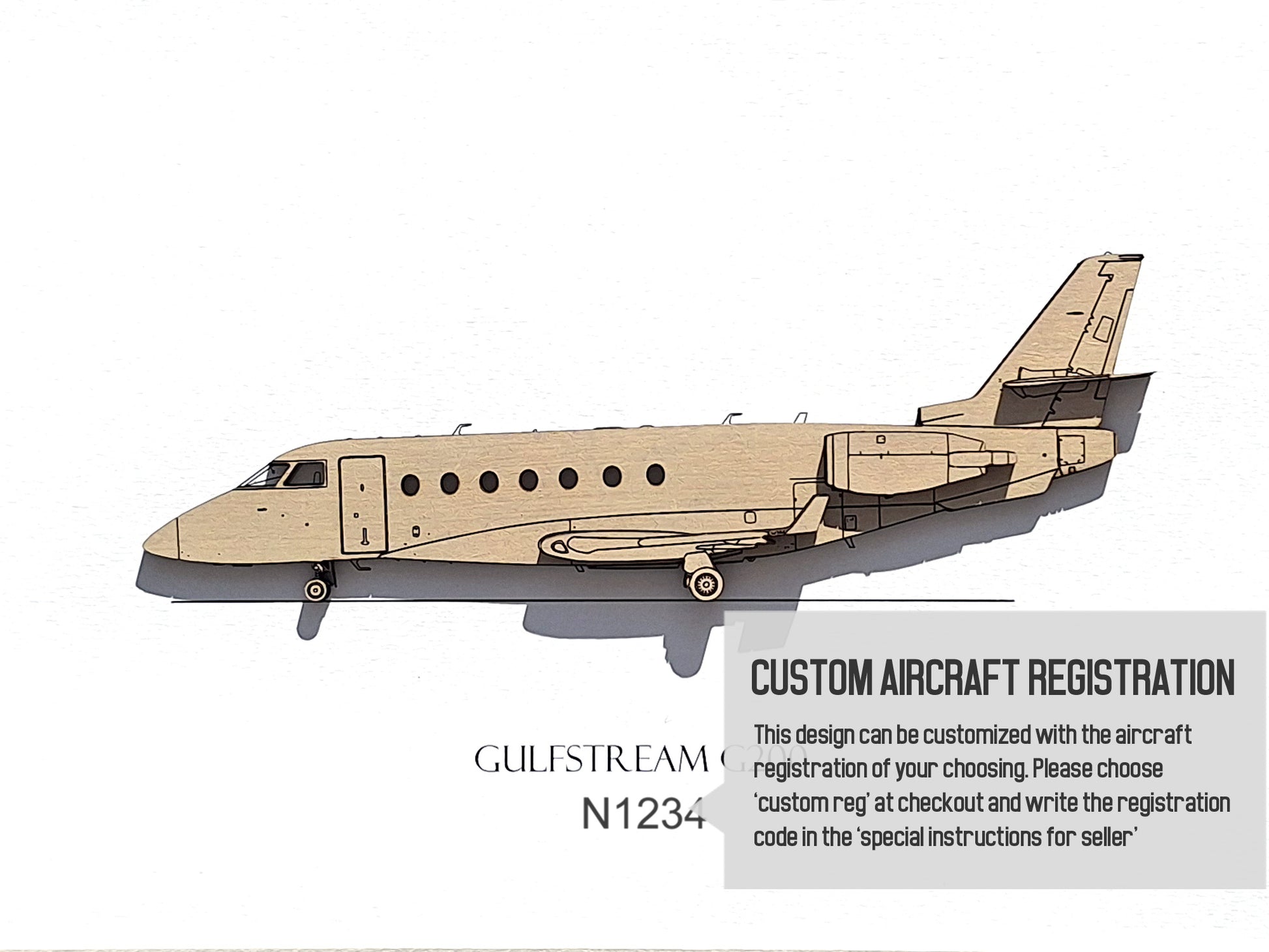 Gulfstream G200 custom aviation art