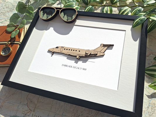 Embraer Legacy 500 blueprint art