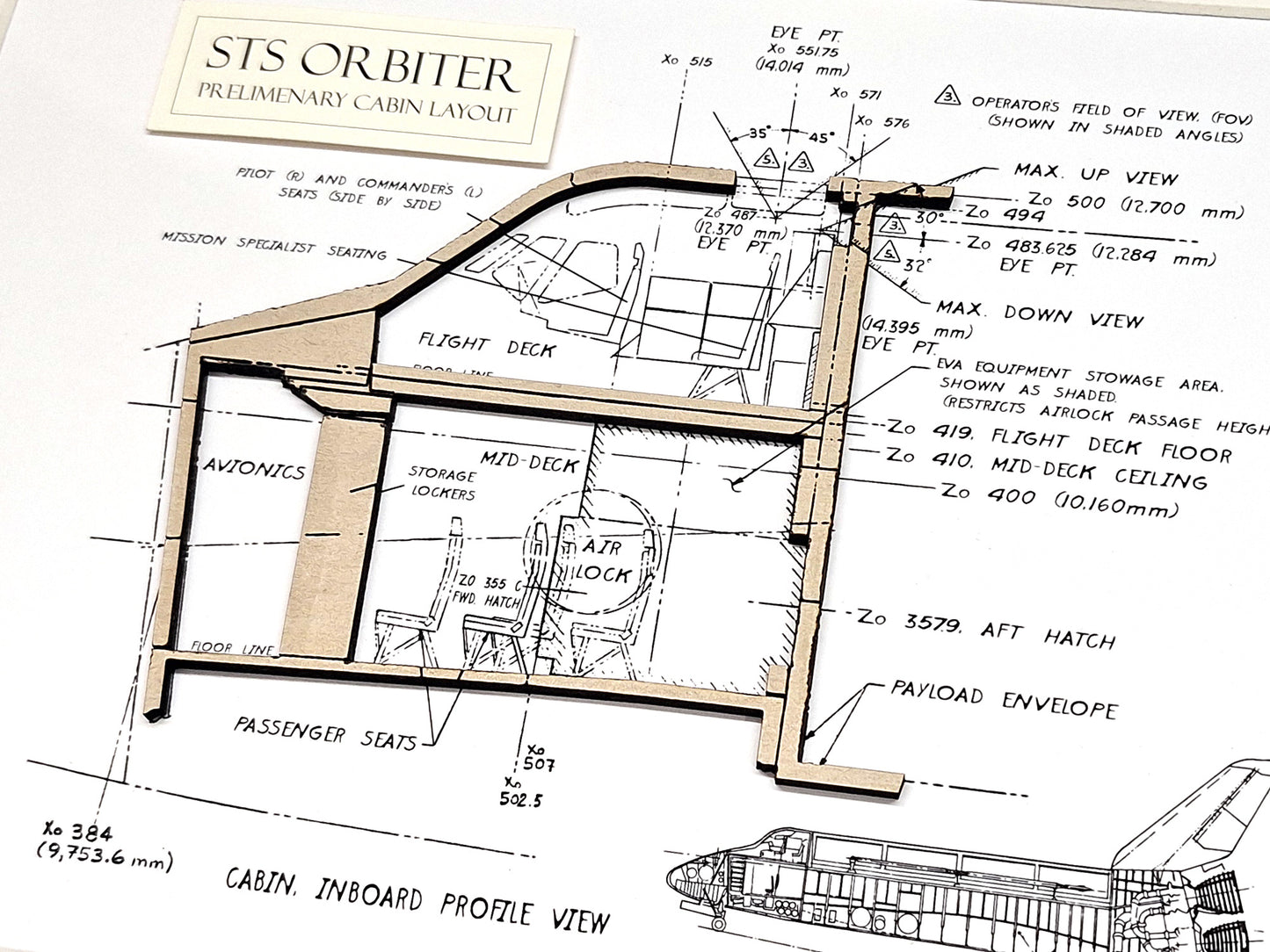 Space Shuttle blueprint