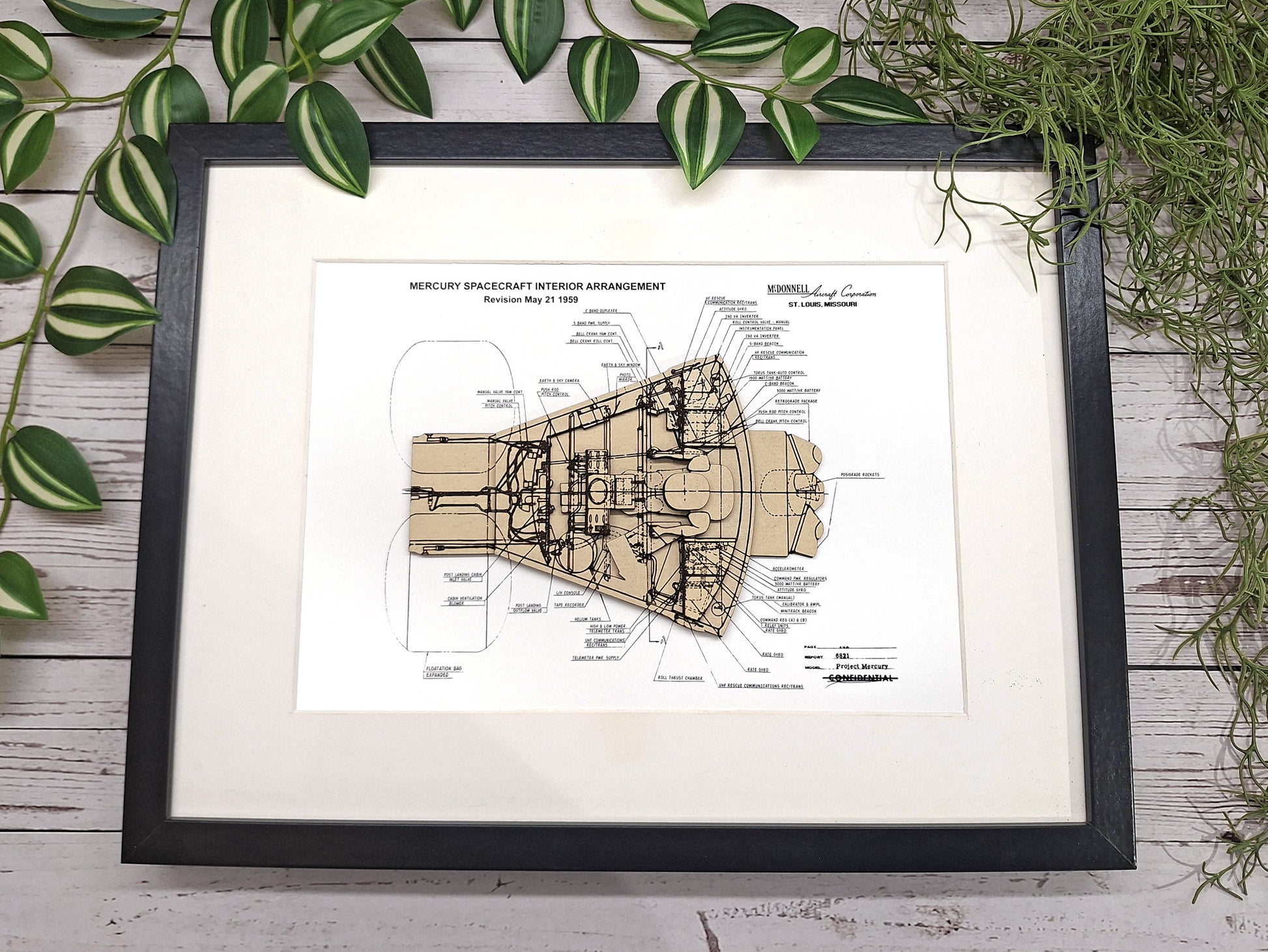 NASA Mercury capsule blueprint