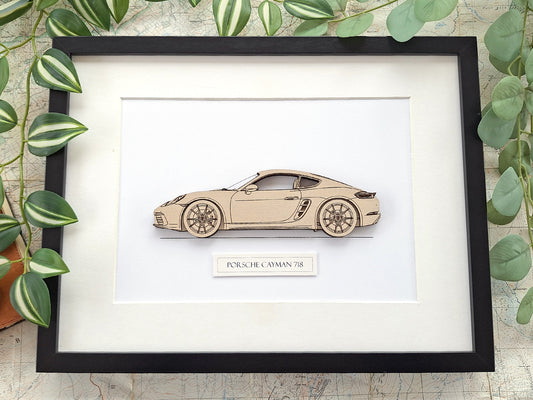 Porsche Cayman 718 automotive art
