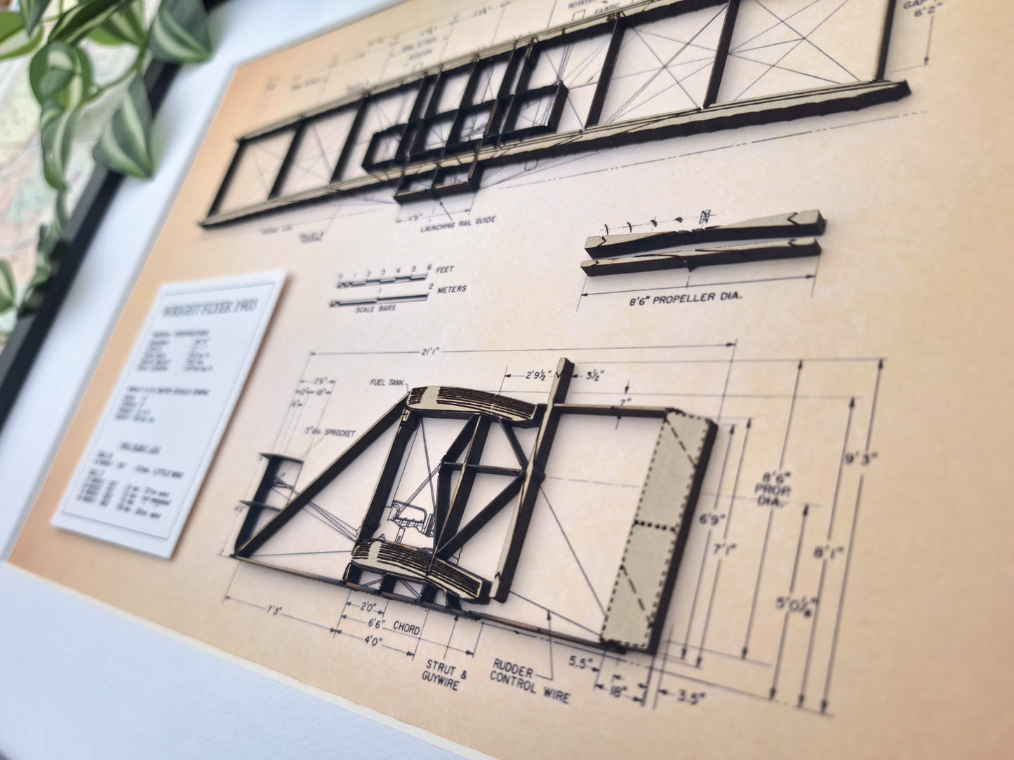 Wright Flyer blueprint art