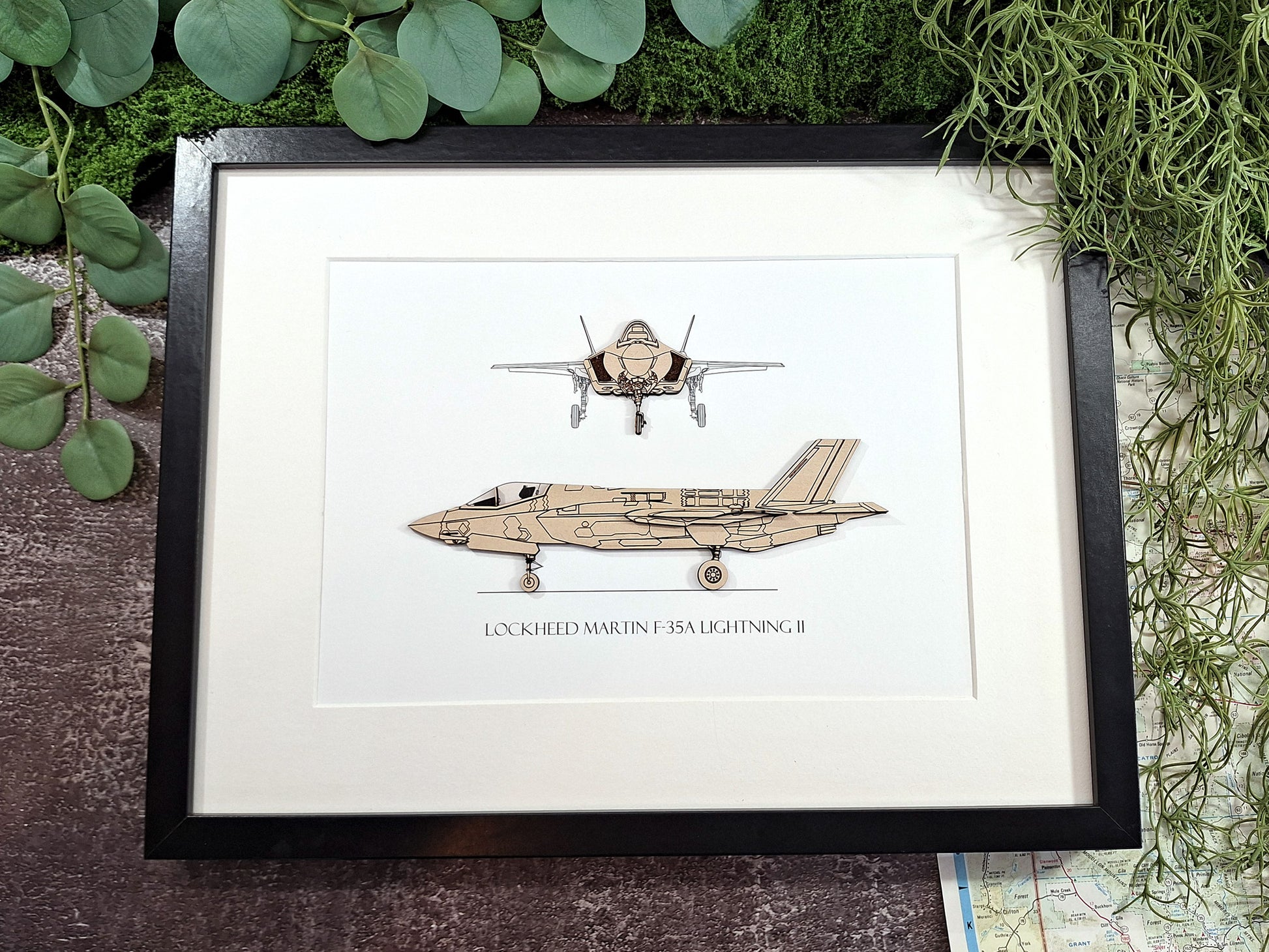 F-35A blueprint art pilot gifts