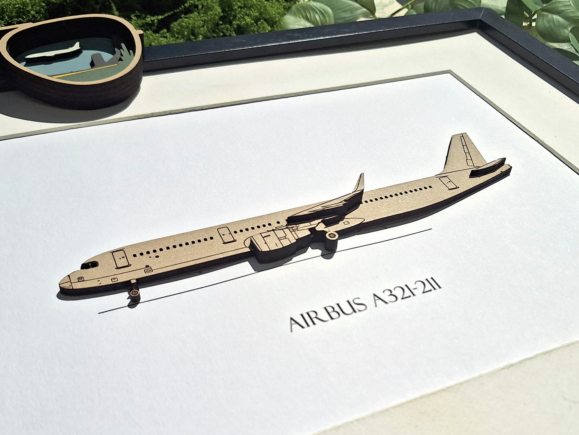 Airbus A321-211 blueprint art