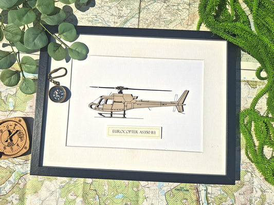 Eurocopter AS350 B3 blueprint art