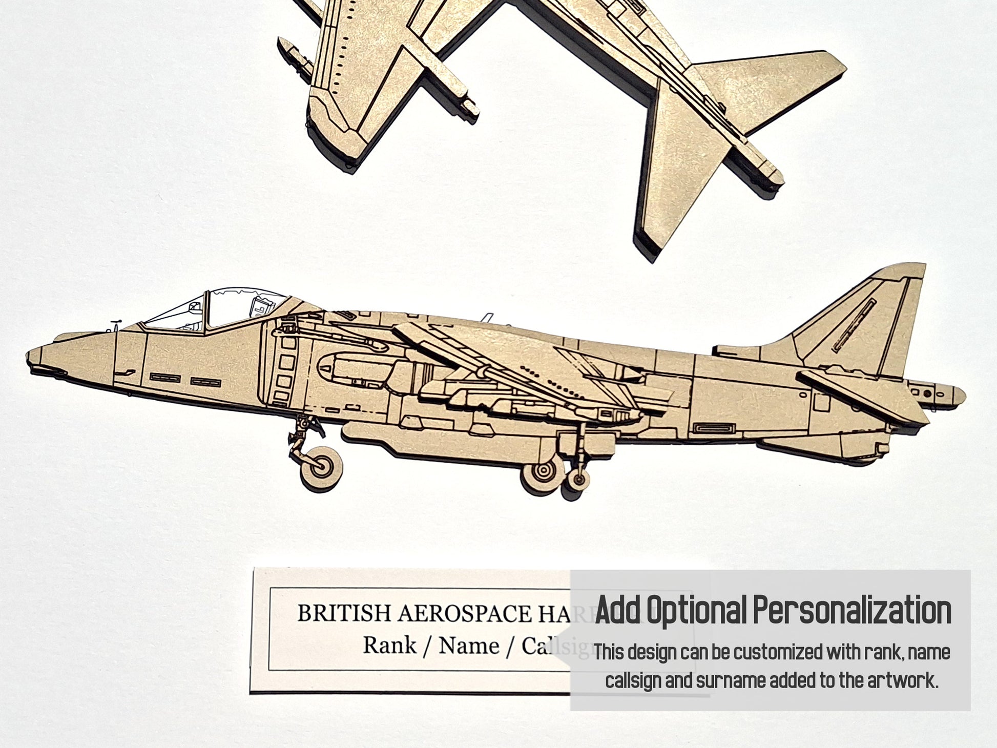 British Aerospace Harrier II custom aviation art