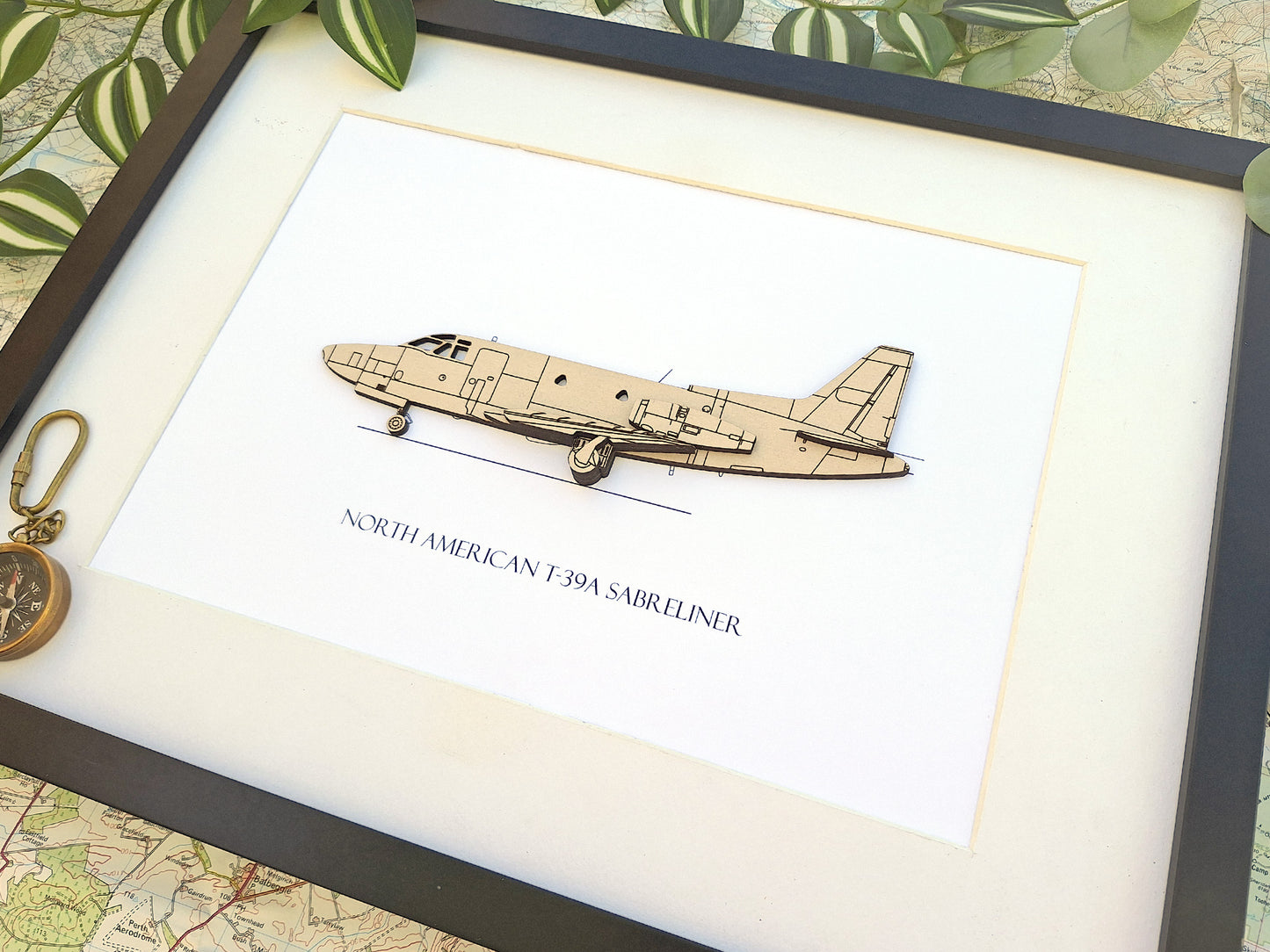 North American T-39A Sabreliner aviation art