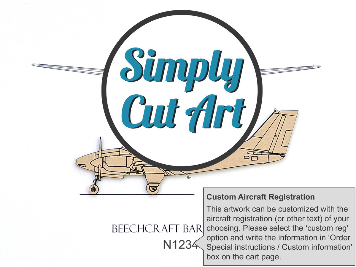 Arte de plano del Beechcraft Baron B55