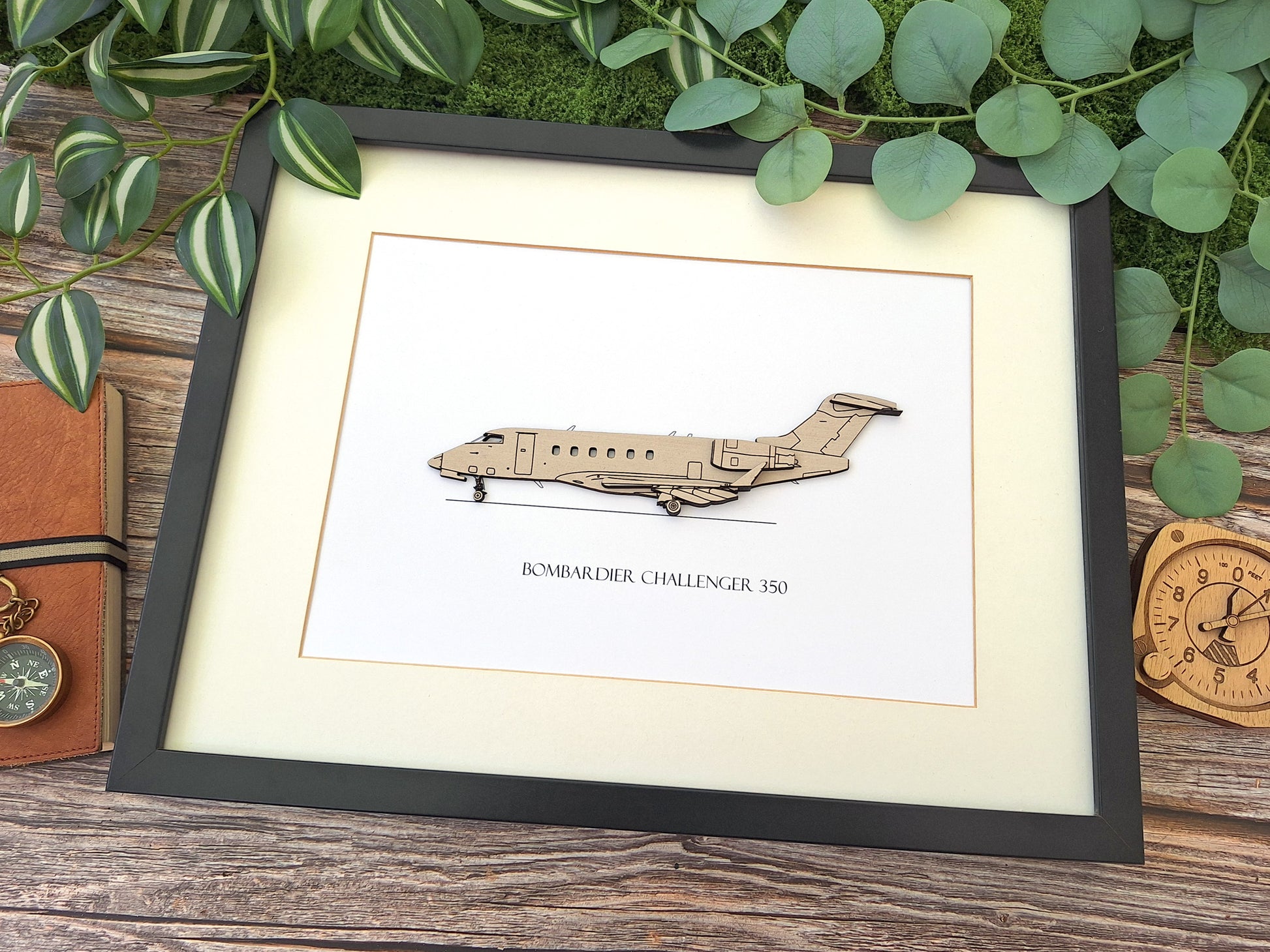 Bombardier Challenger 350 blueprint art