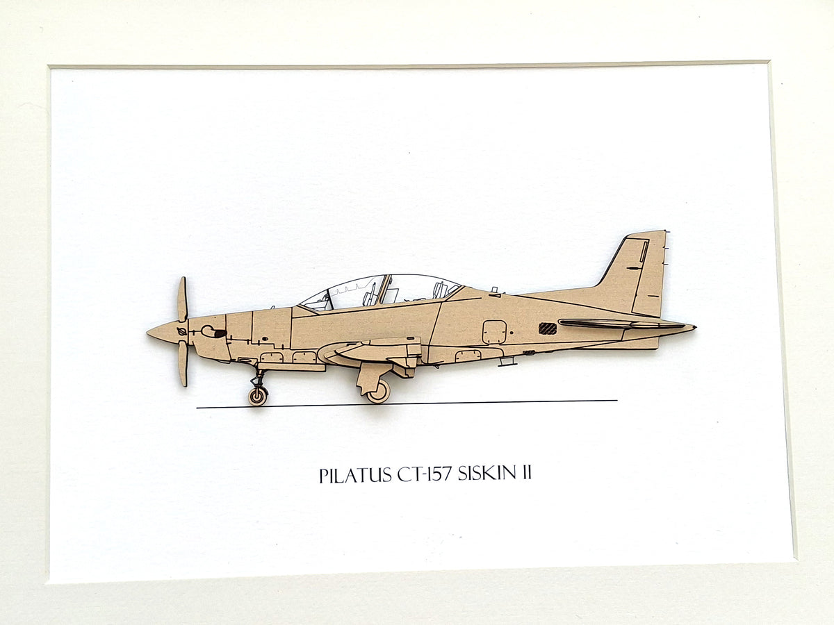Pilatus CT-157 Siskin II blueprint art