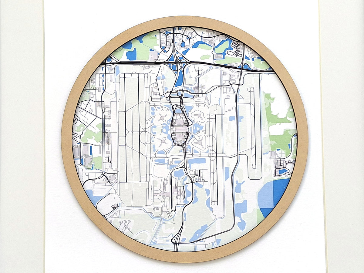 Custom airport map aviation pilot gift