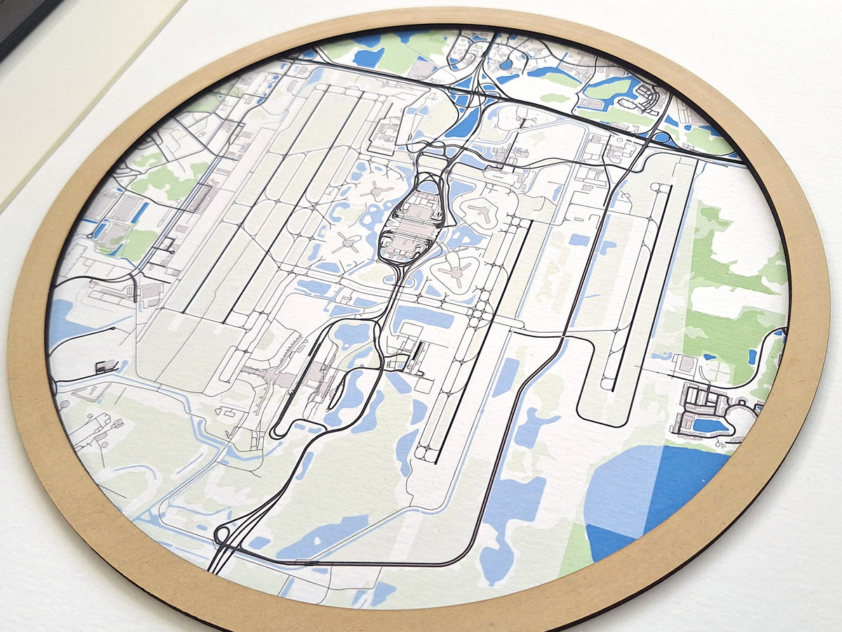 Custom airport map pilot gift