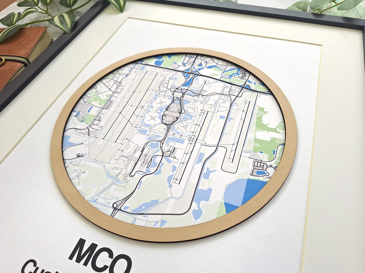 Custom airport map aviation gift