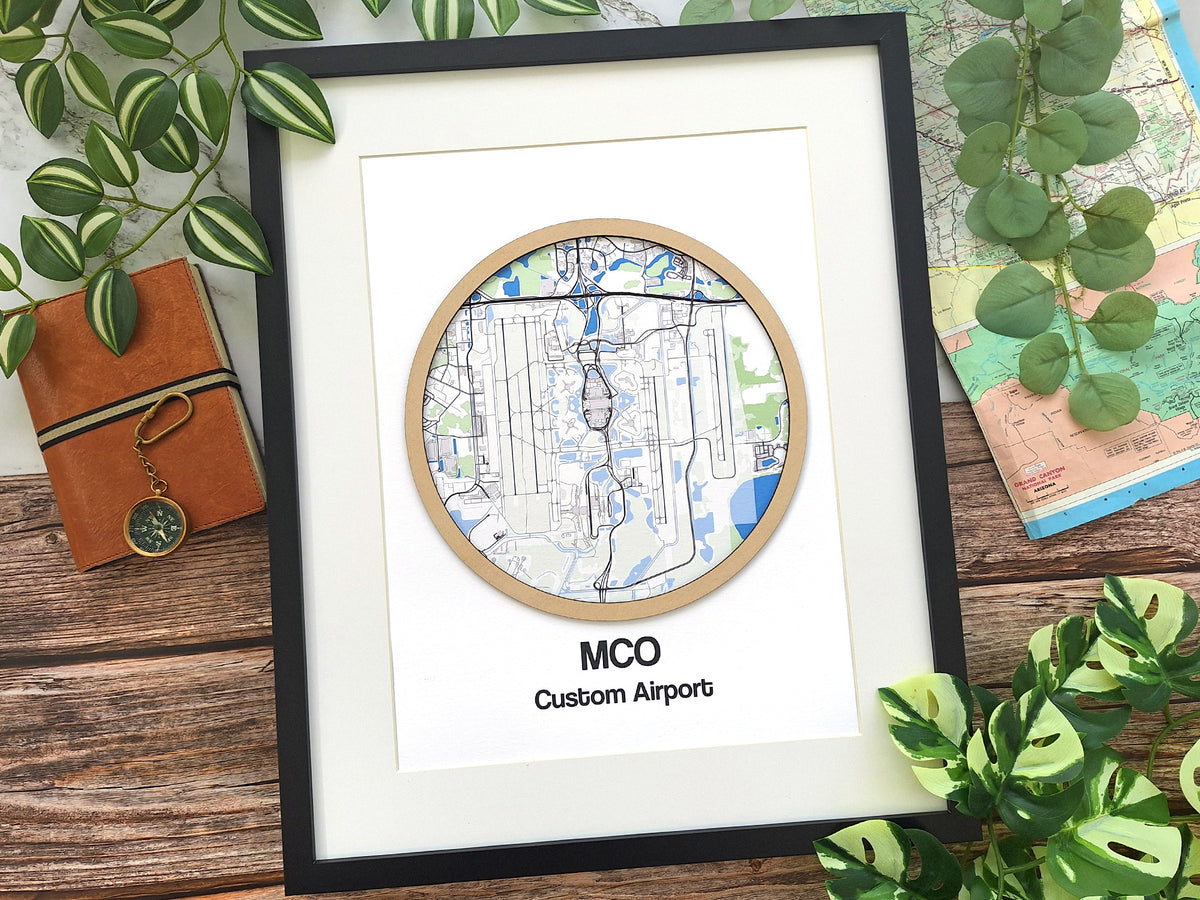 Custom airport map artwork