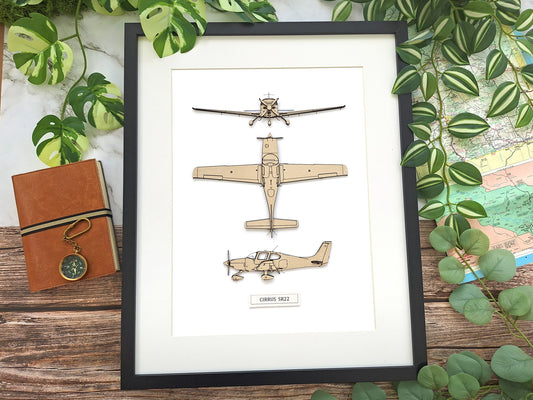 Cirrus SR22 blueprint art