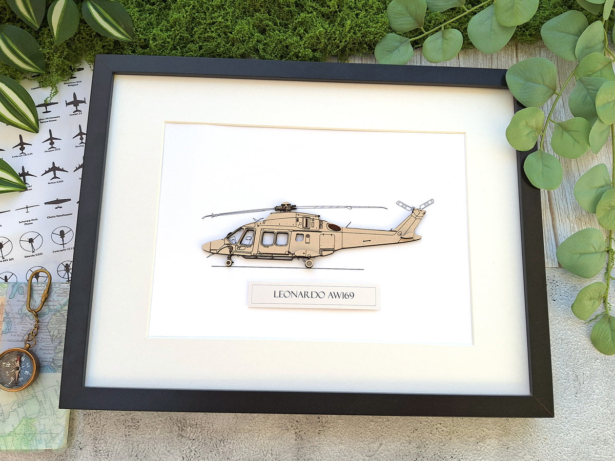 AW169 helicopter blueprint art