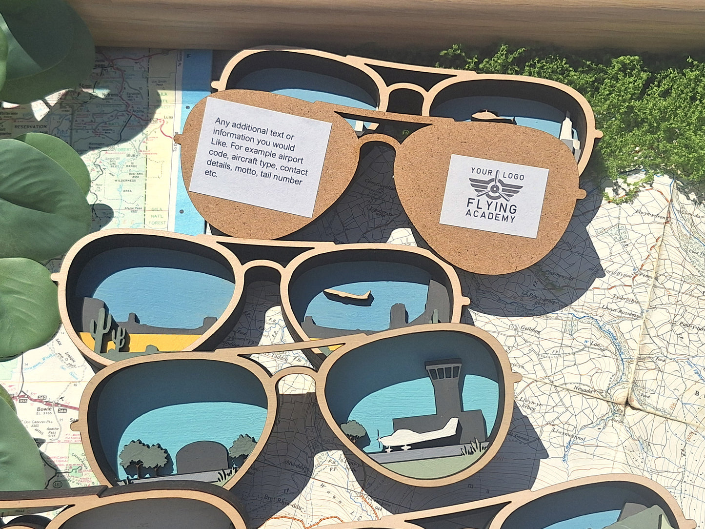 Flight School / Airport 6-Pack Special Custom Aviator Scene Sunglasses