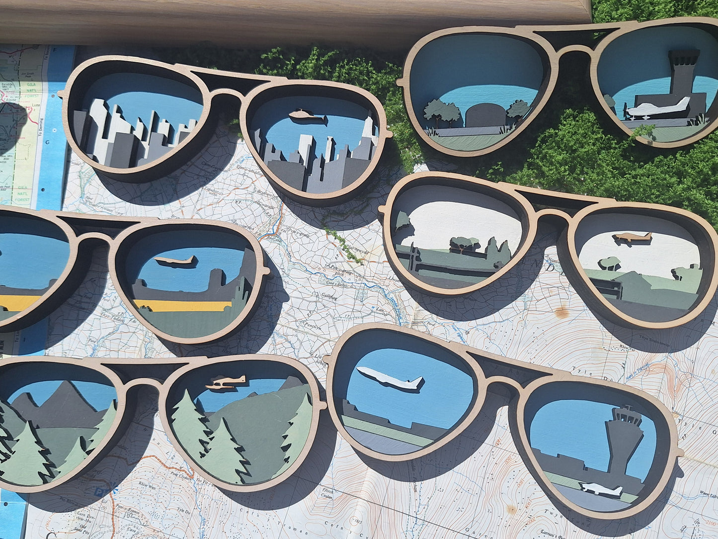Flight School / Airport 6-Pack Special Custom Aviator Scene Sunglasses