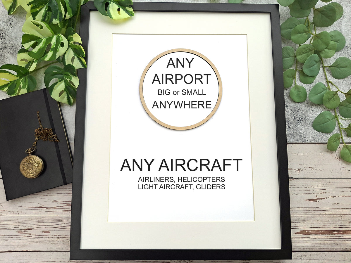Custom Airport Map & Aircraft Art - LARGE