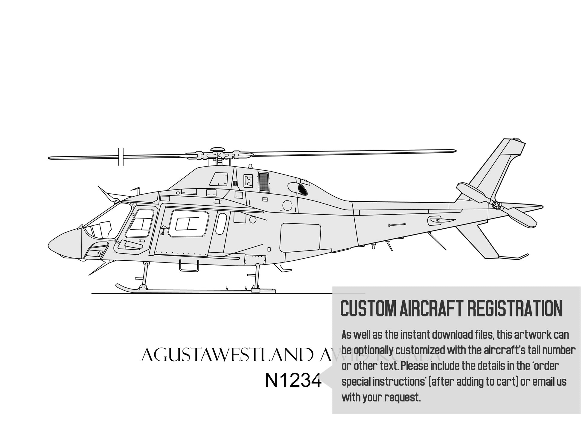 AgustaWestland AW119 Koala custom helicopter art