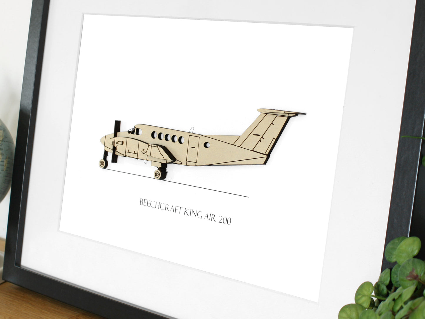 Beechcraft King Air 200 blueprint art