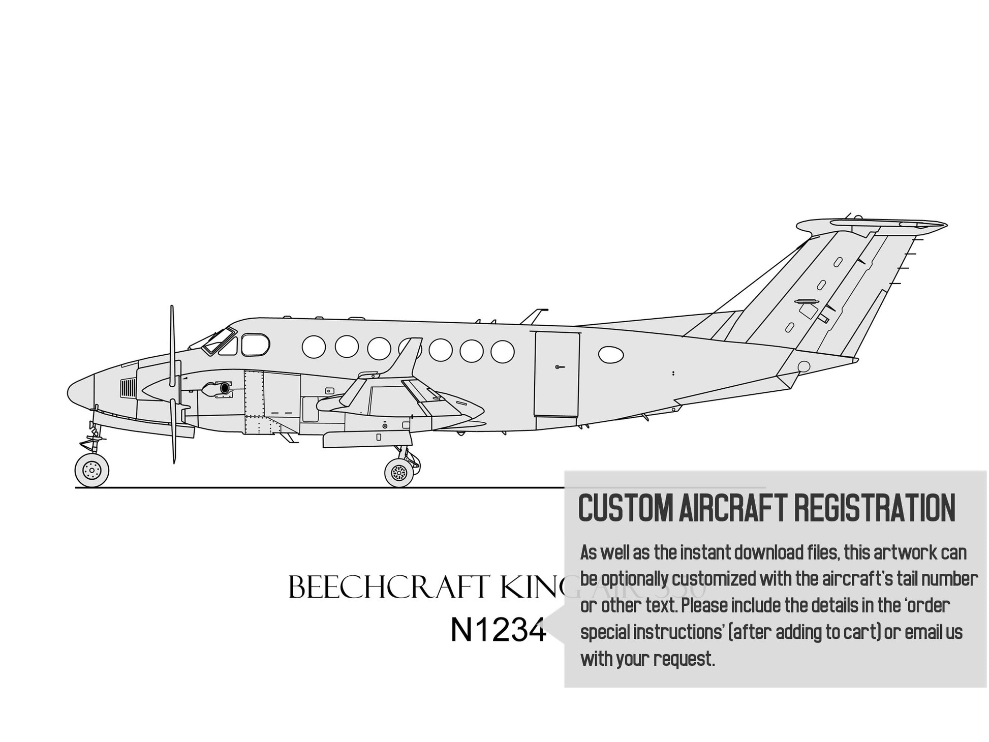 Beechcraft King Air 350 custom pilot gifts