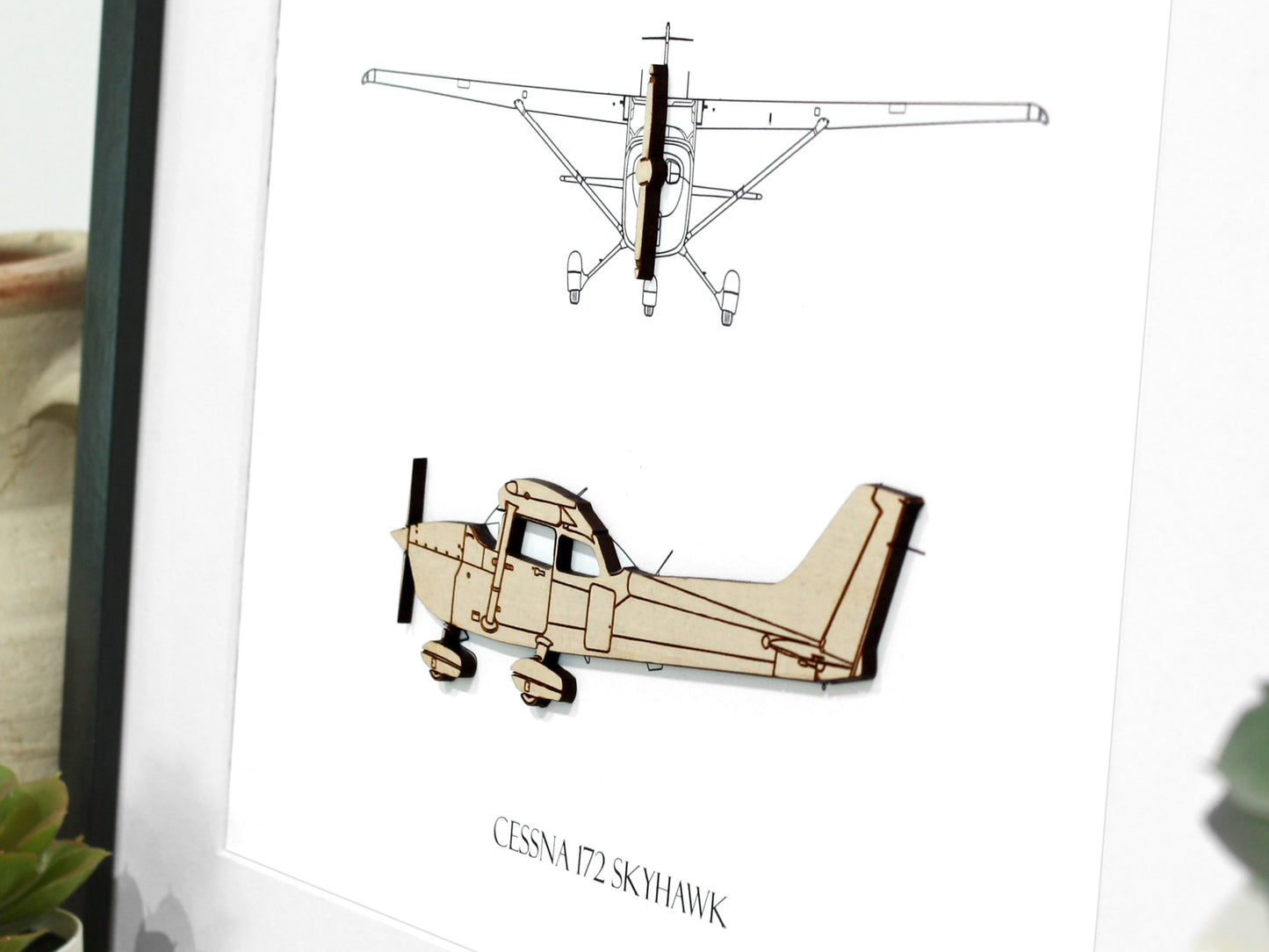 Cessna 172 Skyhawk blueprint art