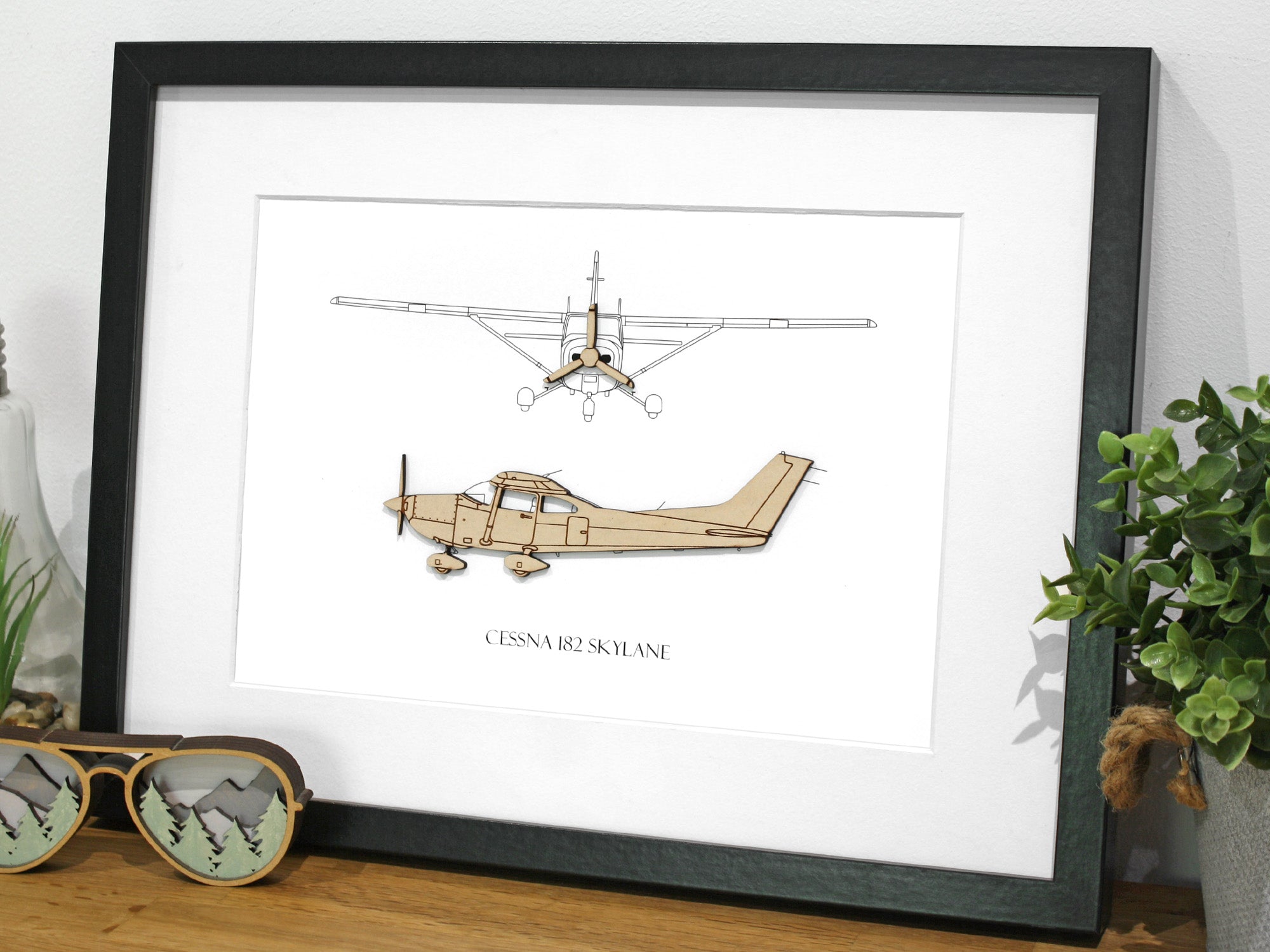 Cessna 182 Skylane Art | Aviation Decor | Laser Cut Gifts & Art ...