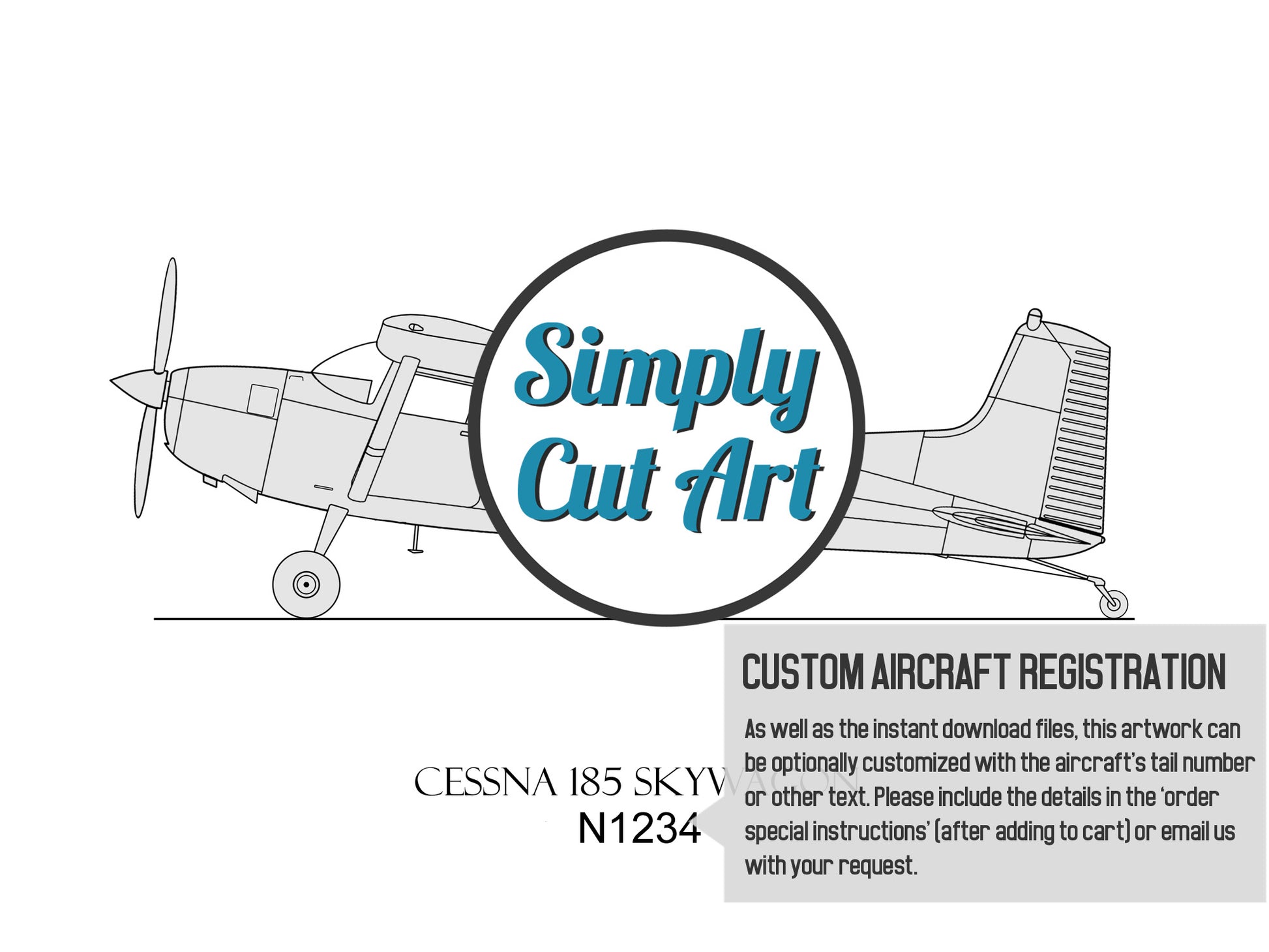 Cessna 185 Skywagon custom pilot gift