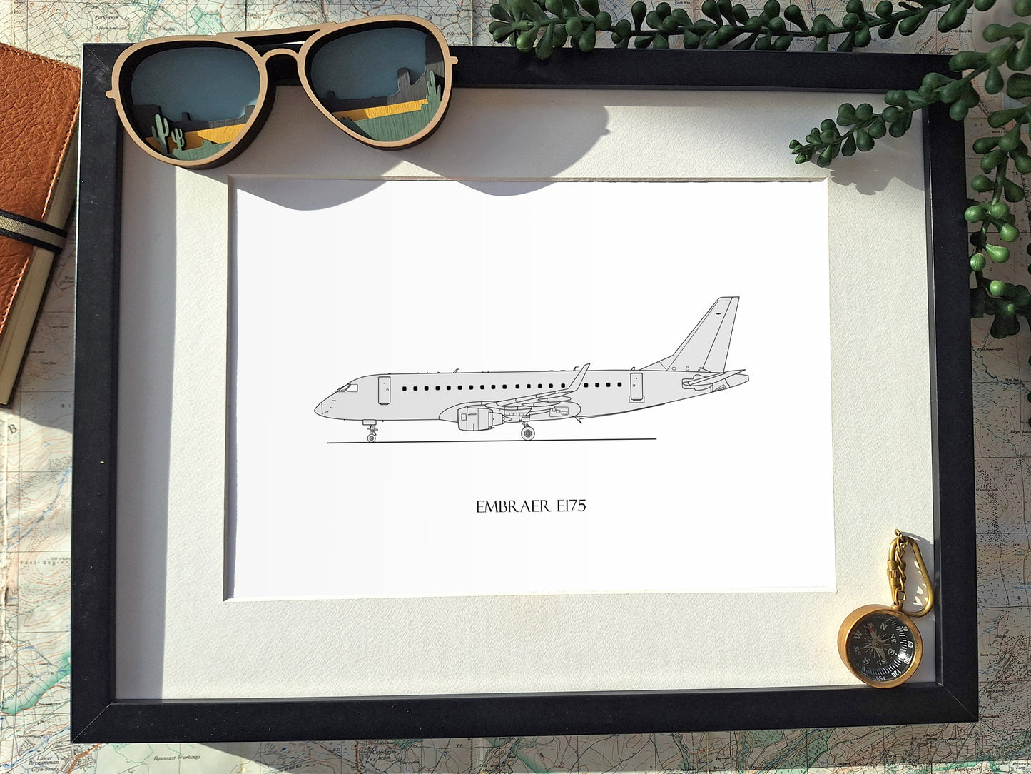 Embraer E175 aviation art