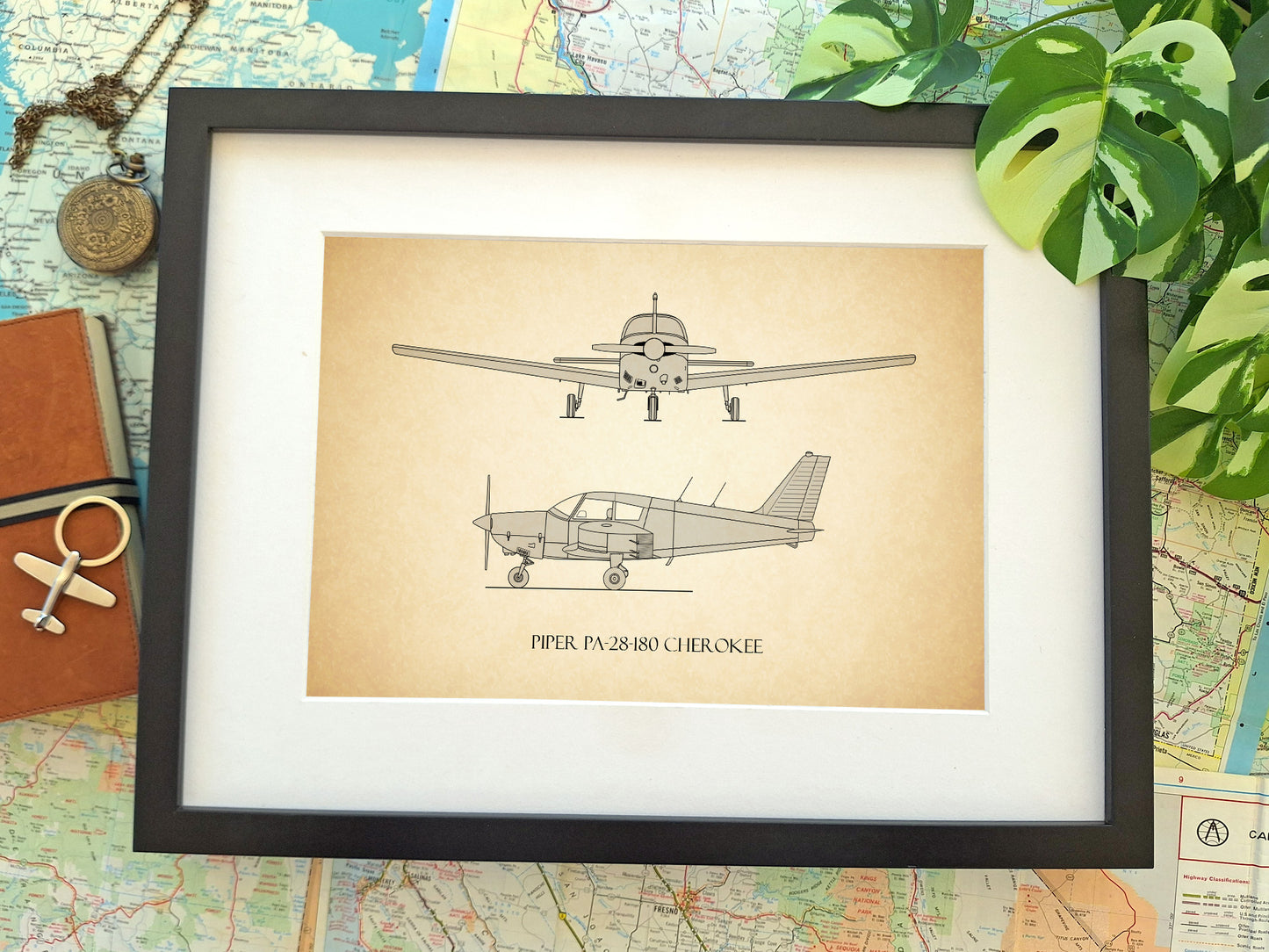 Piper PA-28-180 Cherokee aviation art