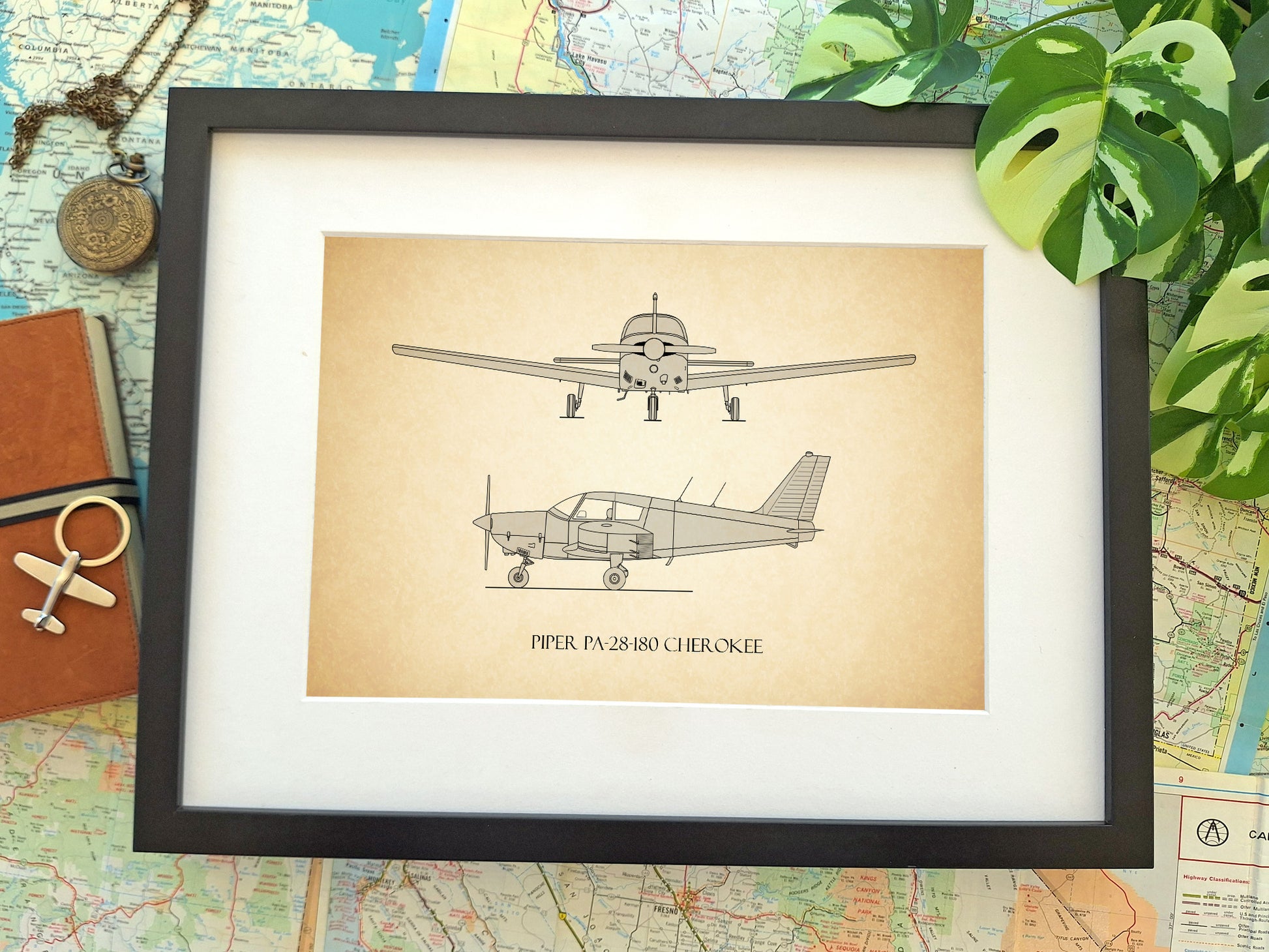 Piper PA-28-180 Cherokee aviation art