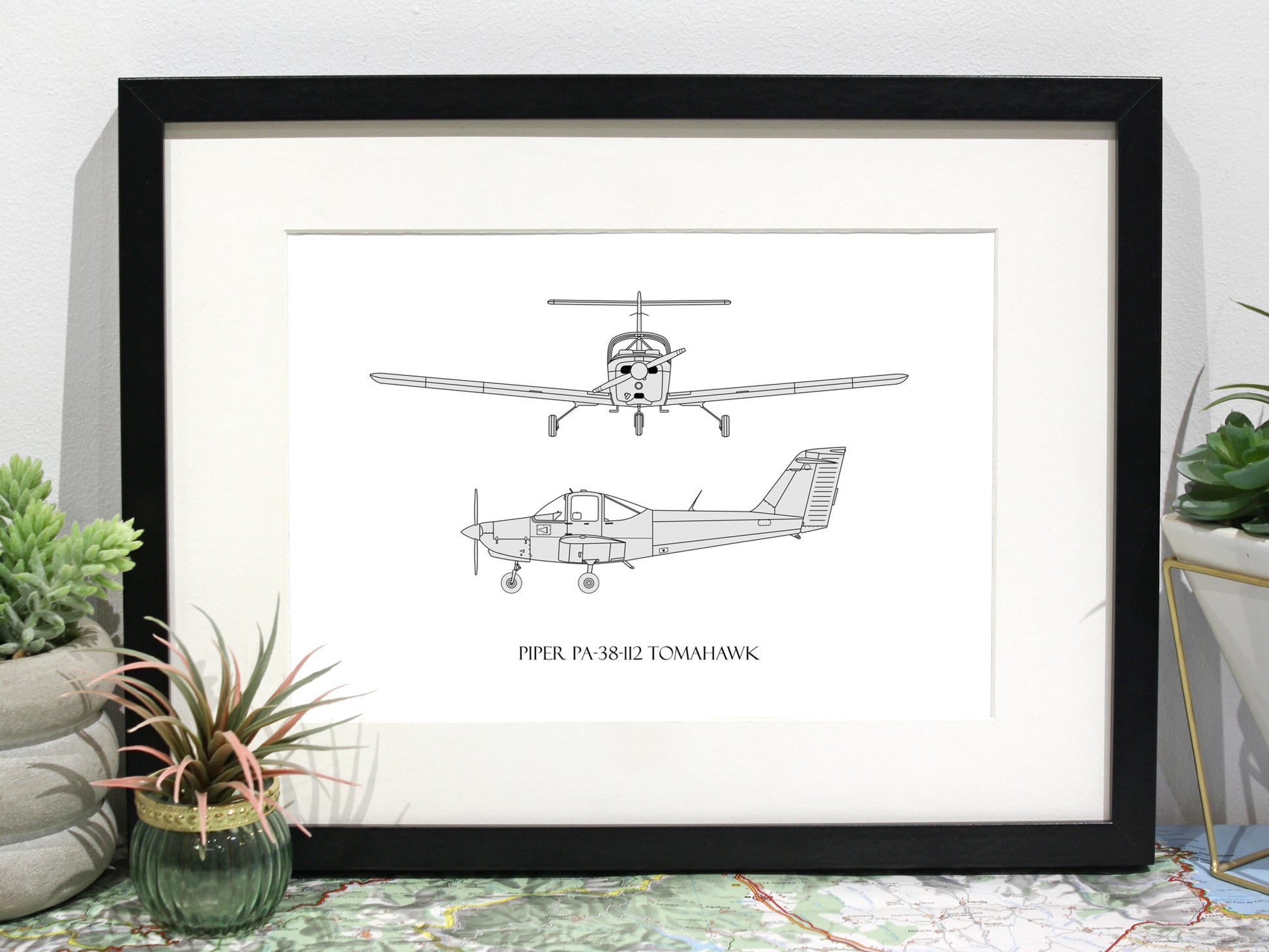 Piper PA-38-112 Tomahawk blueprint art