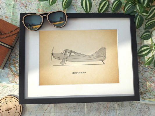 Stinson 108-3 aviation art