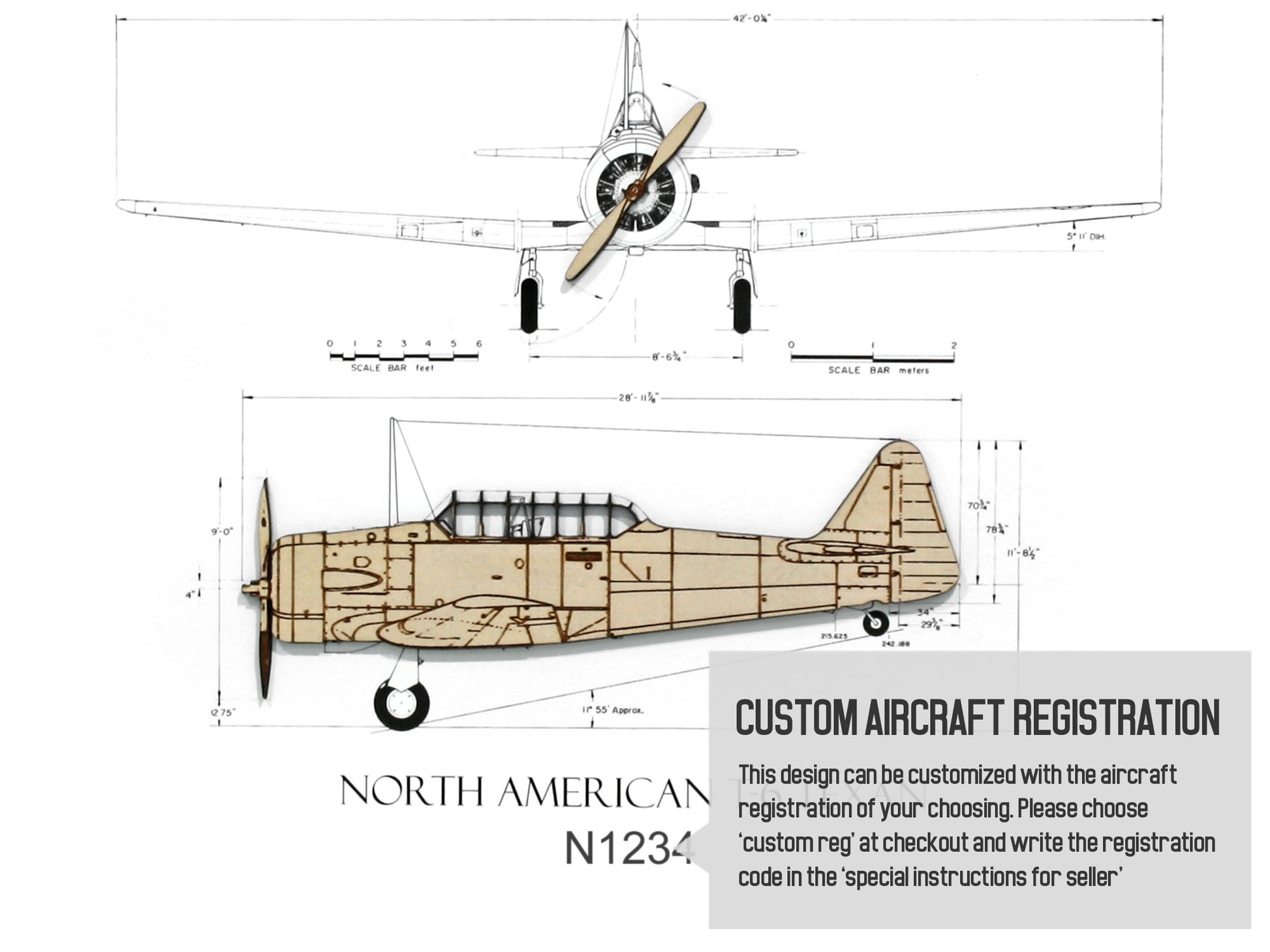 T-6 Texan custom aviation art