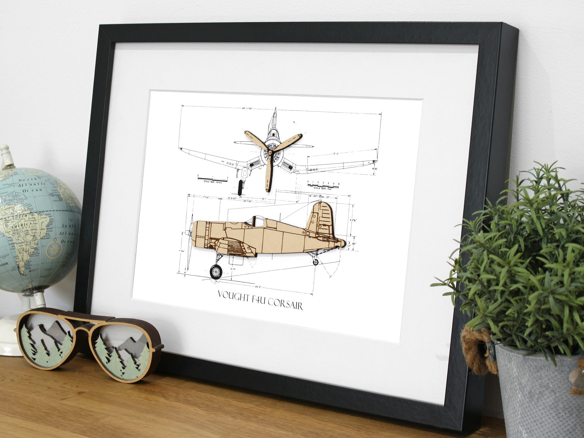 Vought F4U Corsair Art | Aviation Decor | Laser Cut Wood Gifts & Art ...