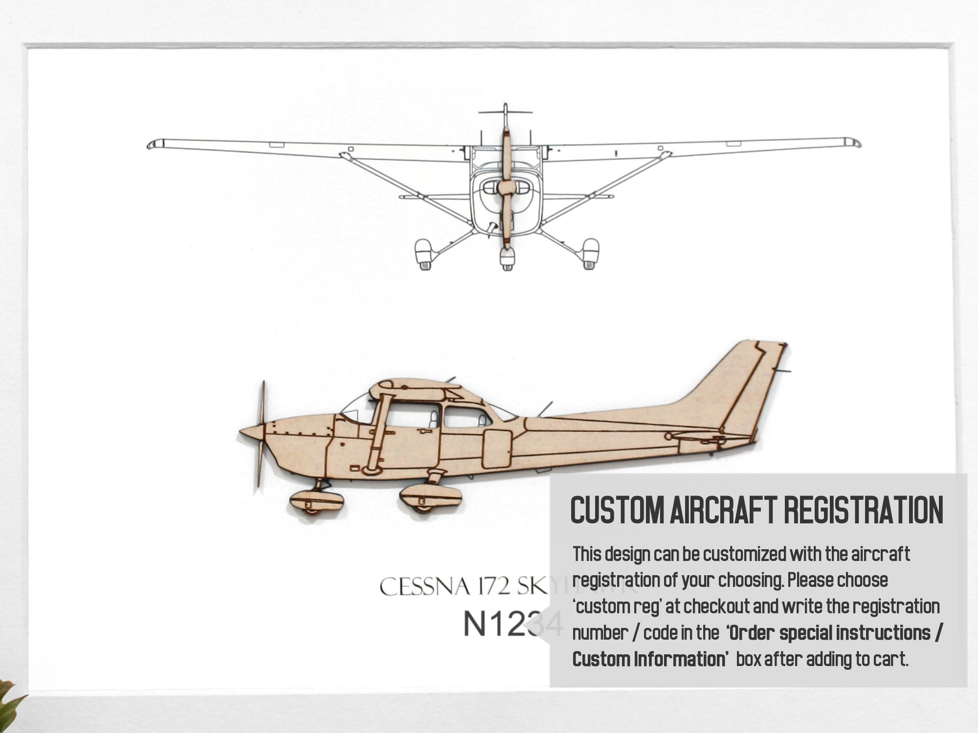 Cessna 172 Skyhawk custom art gift