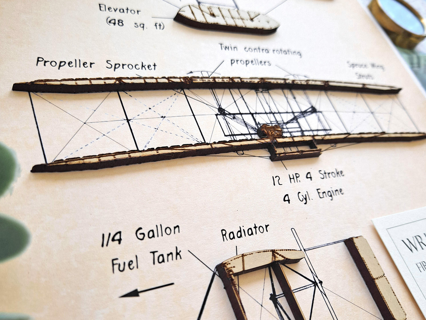 Wright Flyer blueprint art