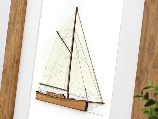 sailboat art, nautical decor