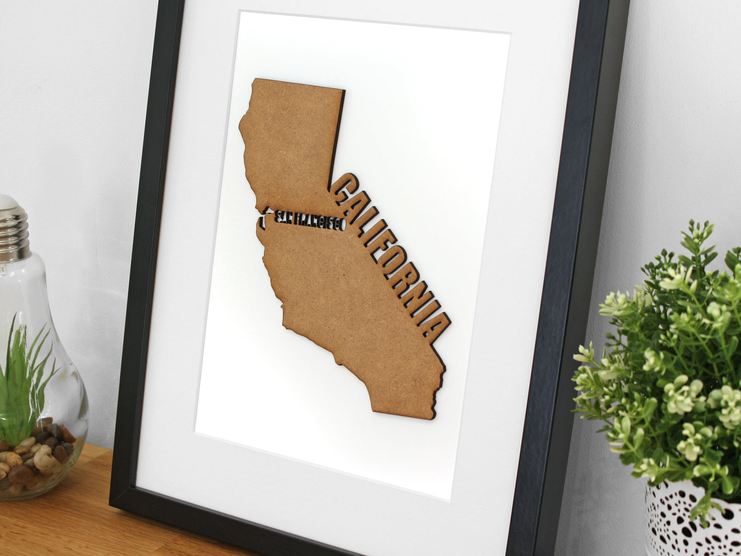 Custom Wood California Map