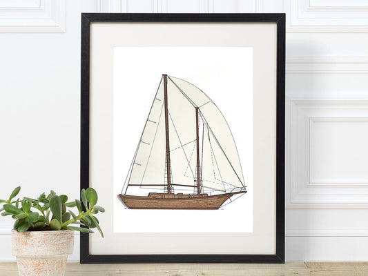 sailboat wall art, nautical art