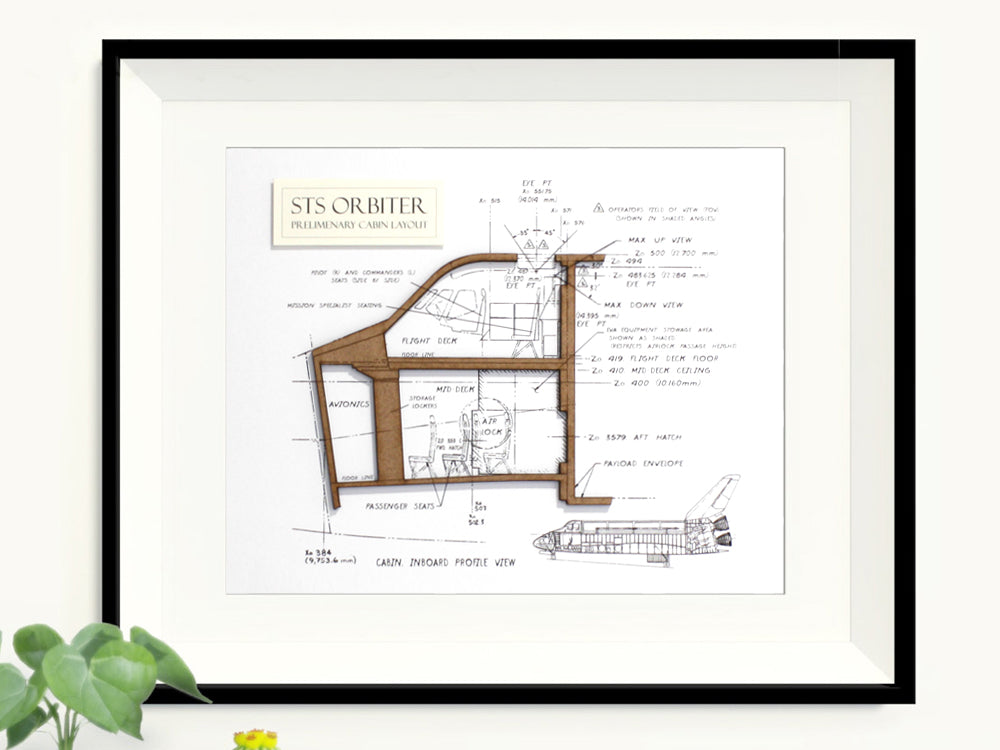 Space Shuttle Blueprint Art