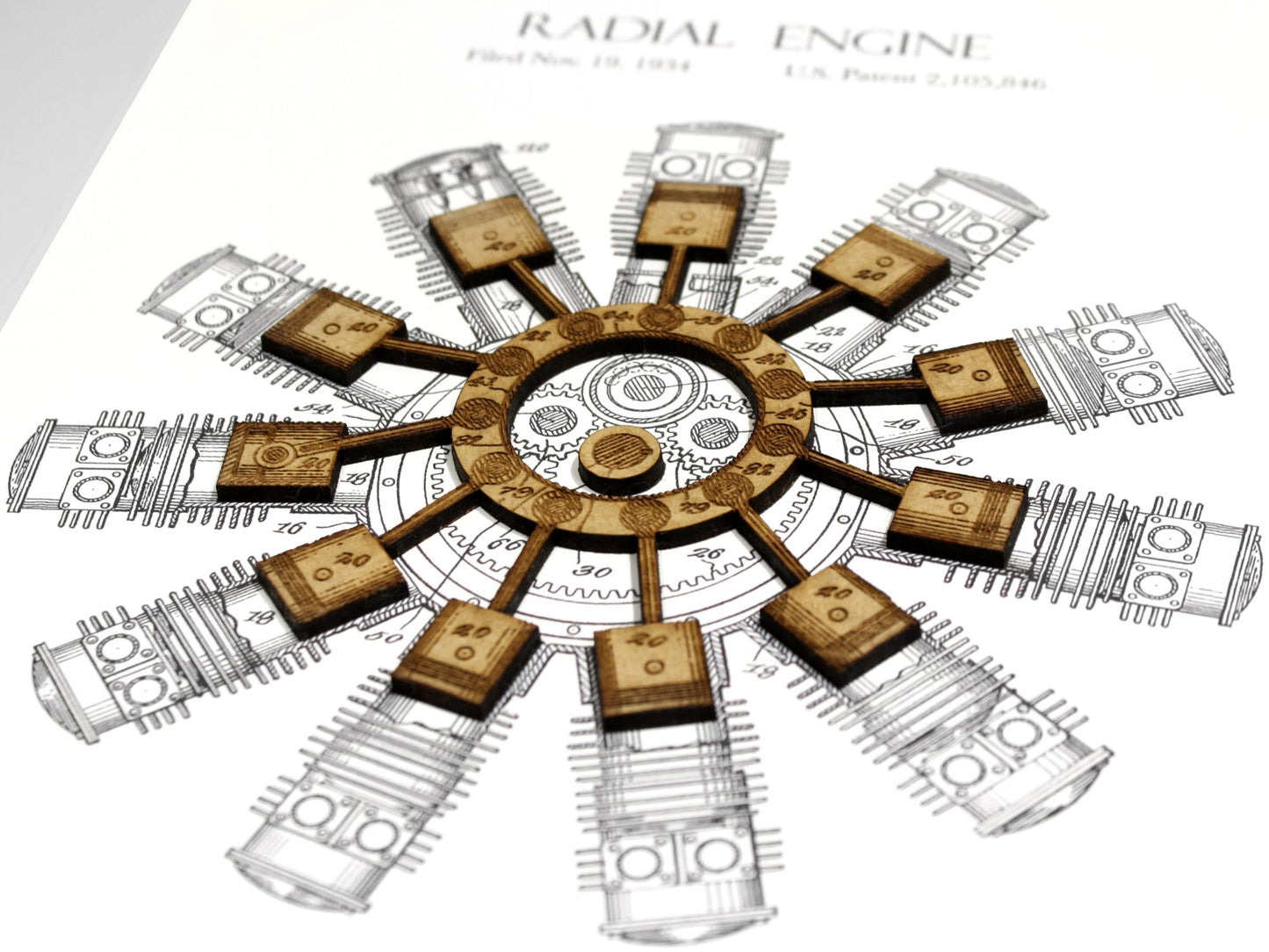 aviation home decor, radial engine patent