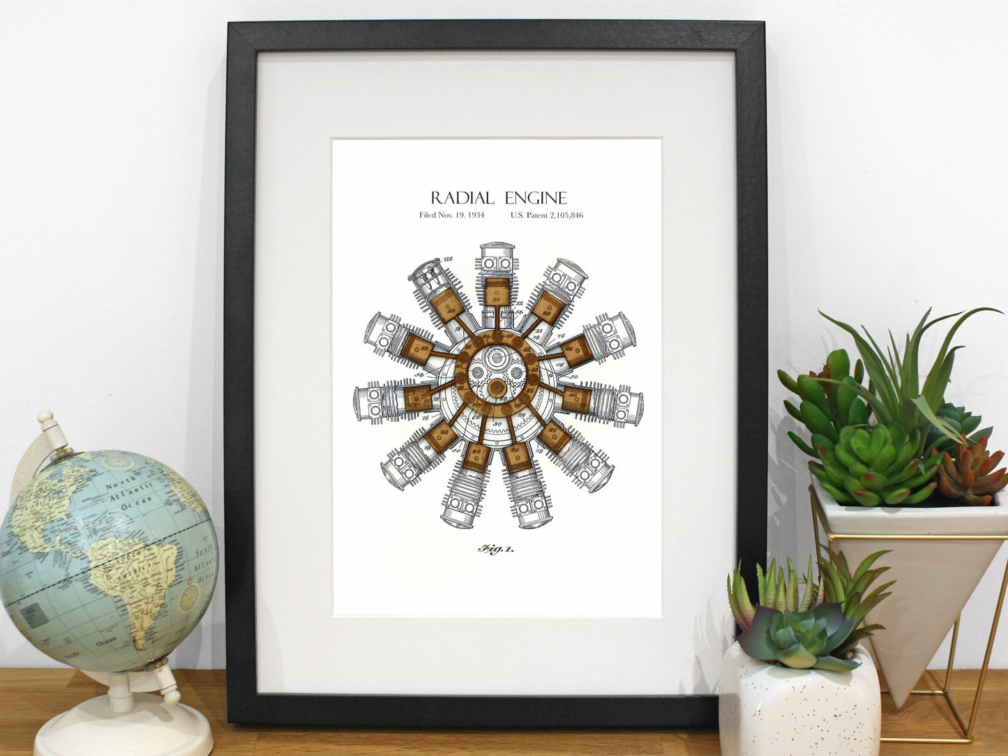 aviation art, radial engine patent