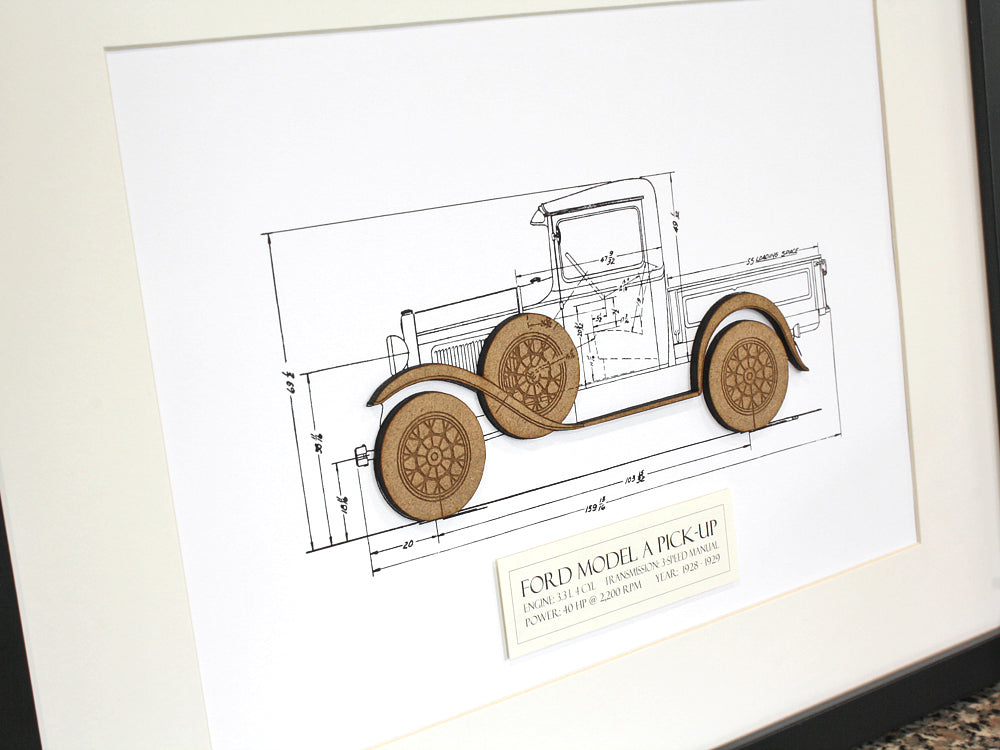 Ford Model A pick up wall art gift