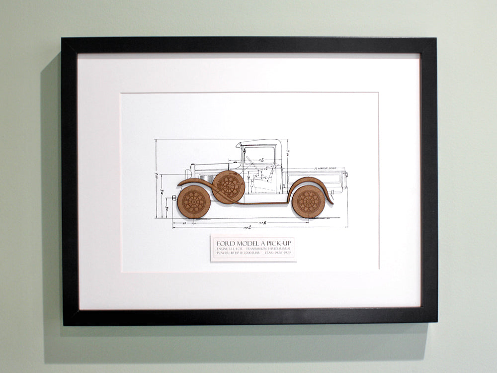 Ford Model A pick up wall art gift