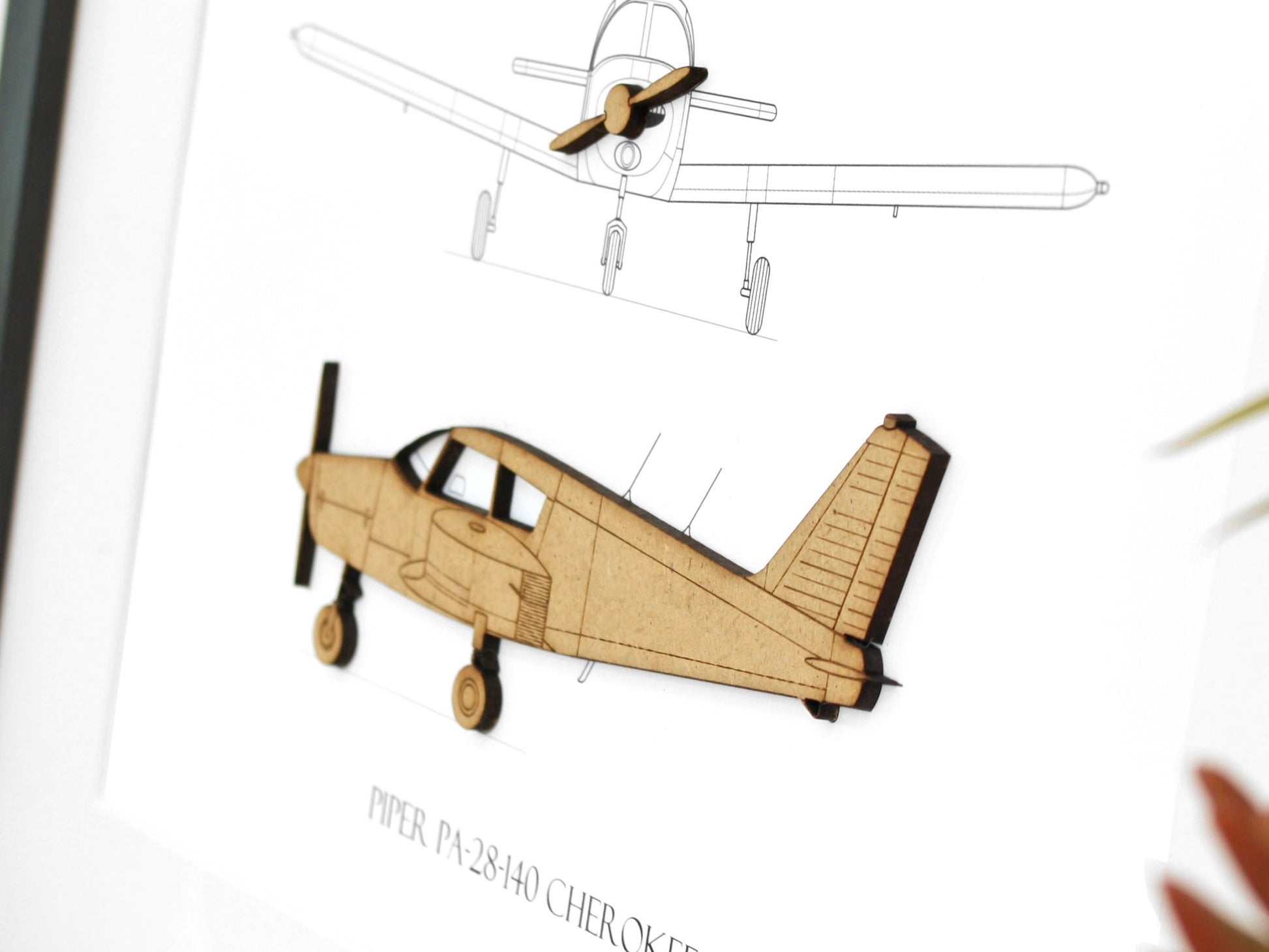 Piper PA-28-140 Cherokee blueprint art