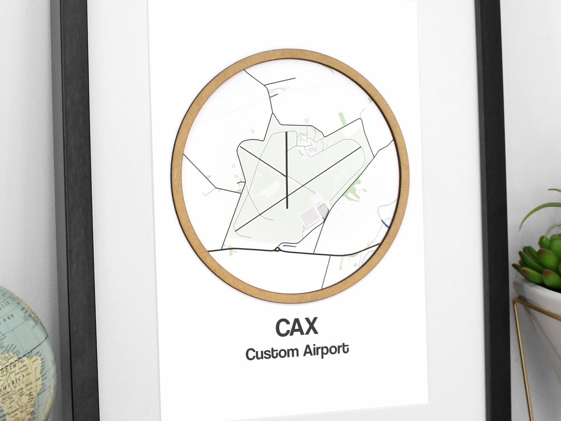 pilot gifts, custom airport map art